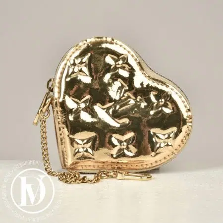 Porte-monnaie en cuir verni monogram doré - Louis Vuitton