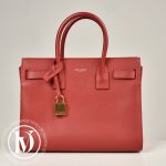 Sac de Jour baby en cuir grainé rouge - Saint Laurent Dressingment Votre