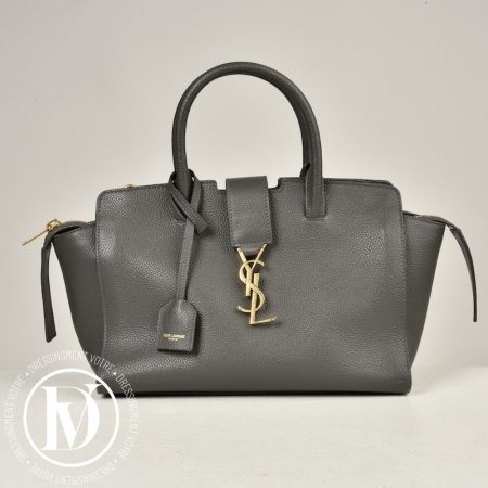 Sac Downtown baby en cuir gris foncé - Saint Laurent