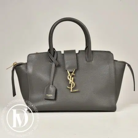 Sac Downtown baby en cuir gris foncé - Saint Laurent