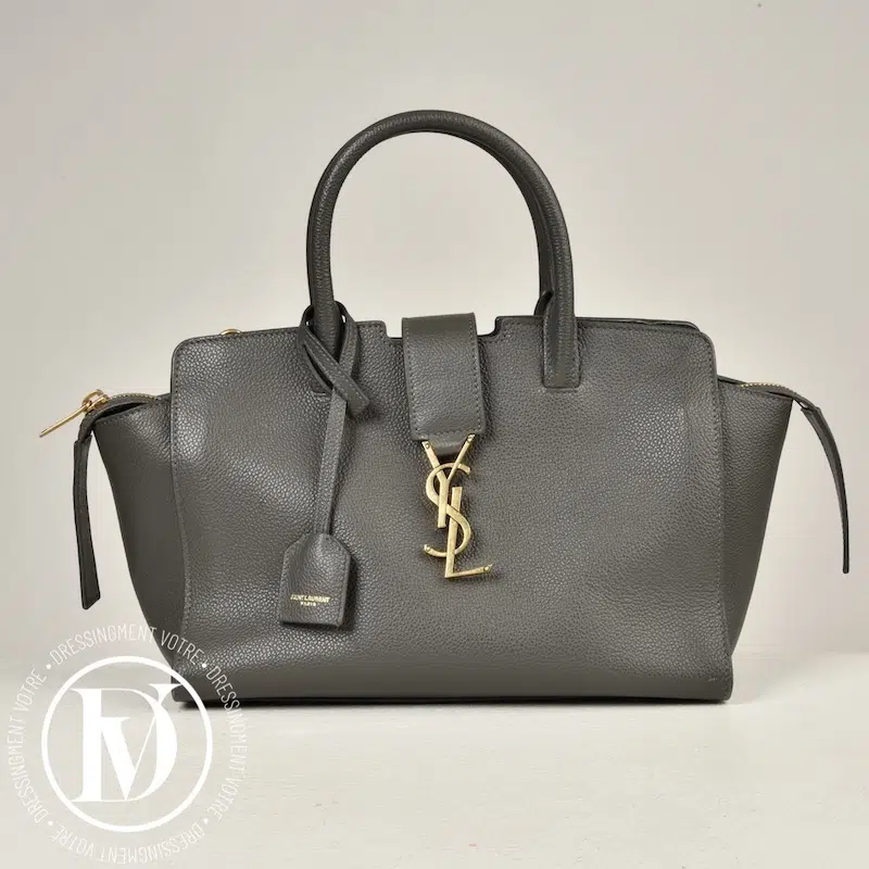 Sac Downtown baby en cuir gris foncé - Saint Laurent site seconde main de luxe,friperie de luxe,marque de luxe pas cher,seconde main vetement de luxe,friperie haut de gamme en ligne Sac Downtown baby en cuir gris foncé - Saint Laurent Dressingment Votre