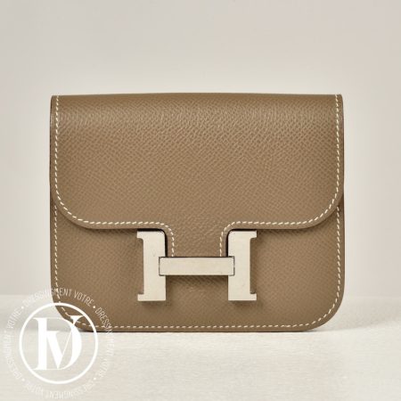 Pochette Constance Slim epsom étoupe - Hermès