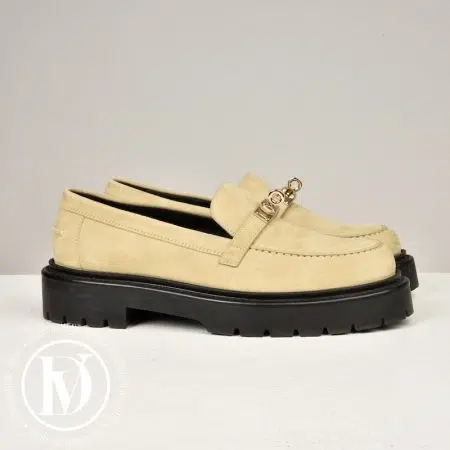 Mocassins Icône beige lin p.37 - Hermès