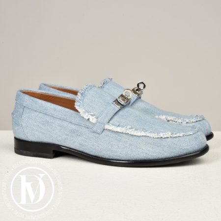 Mocassins Destin denim bleu p.37 - Hermès Dressingment Votre