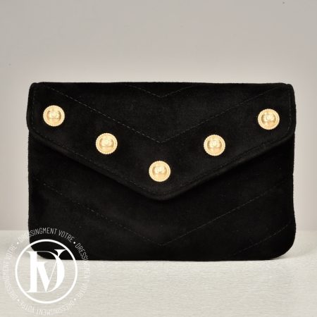Petite pochette en daim noir - Chanel Dressingment Votre