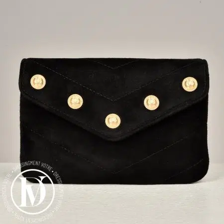 Petite pochette en daim noir - Chanel