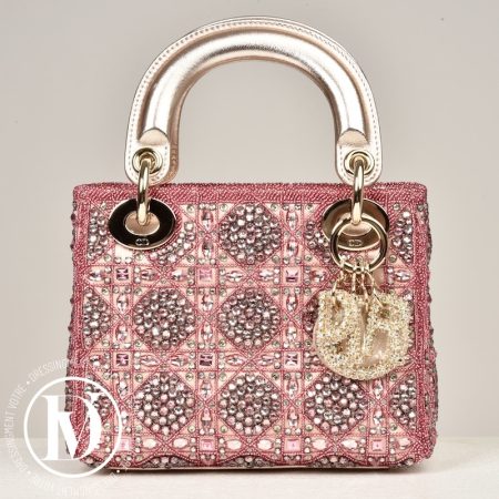 Sac Mini Lady Dior métallisé et perles - Dior Dressingment Votre