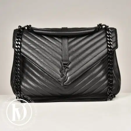 Sac Collège GM en cuir full black - Saint Laurent