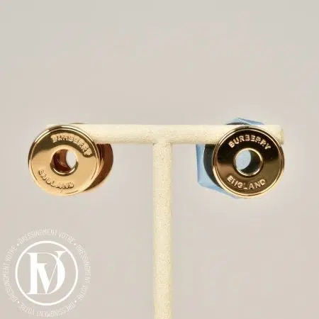 Accueil site seconde main de luxe,friperie de luxe,marque de luxe pas cher,seconde main vetement de luxe,friperie haut de gamme en ligne Boucles d'oreilles en métal doré - Burberry