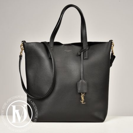 Sac Toy Shopping en cuir noir - Saint Laurent