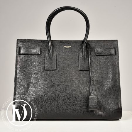 Sac de jour GM en cuir grainé noir - Saint Laurent
