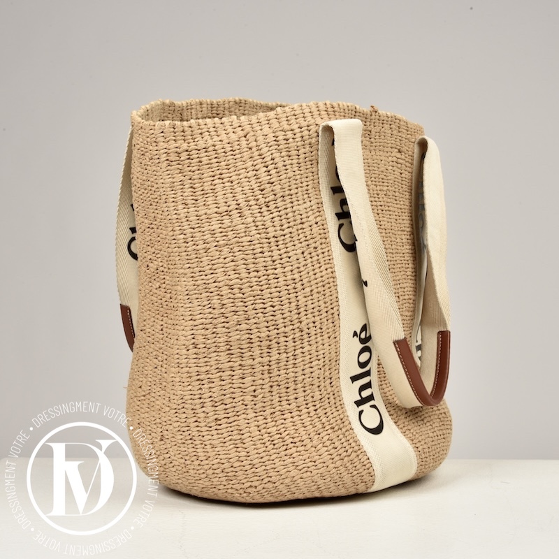 Cabas Woody large effet raphia - Chloé Cabas Woody large effet raphia - Chloé – Image 3