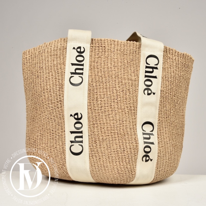Cabas Woody large effet raphia - Chloé Cabas Woody large effet raphia - Chloé – Image 4