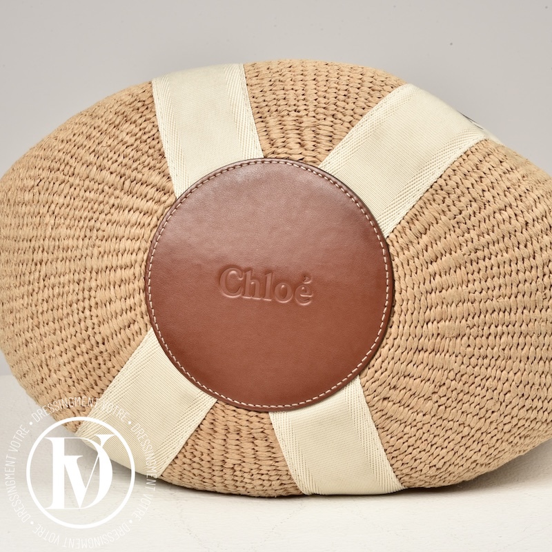 Cabas Woody large effet raphia - Chloé Cabas Woody large effet raphia - Chloé – Image 5