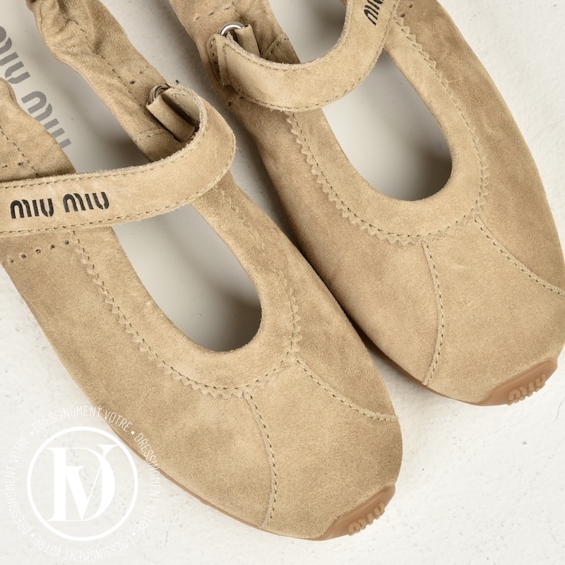 Ballerines en suède Plume p.38 - Miu Miu Ballerines en suède Plume p.38 - Miu Miu – Image 3