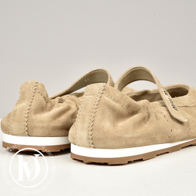 Ballerines en suède Plume p.38 - Miu Miu Ballerines en suède Plume p.38 - Miu Miu – Image 4