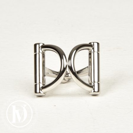 Anneau de carré Double D palladium - Hermès Dressingment Votre