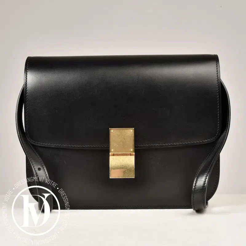 Sac Classic Box médium en cuir noir - Céline Sac Classic Box médium en cuir noir - Céline