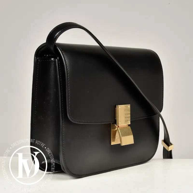 Sac Classic Box médium en cuir noir - Céline Sac Classic Box médium en cuir noir - Céline – Image 3