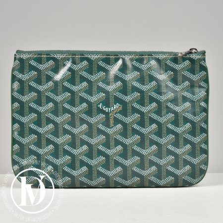 Pochette Sénat PM en toile verte - Goyard