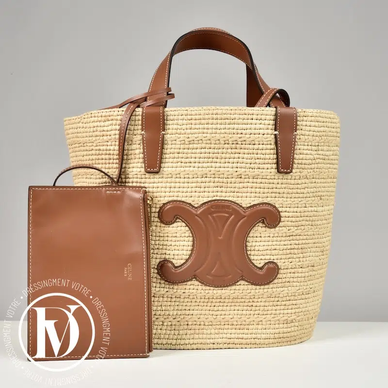 Panier Classic PM souple raphia et cuir - Céline Panier Classic PM souple raphia et cuir - Céline – Image 2