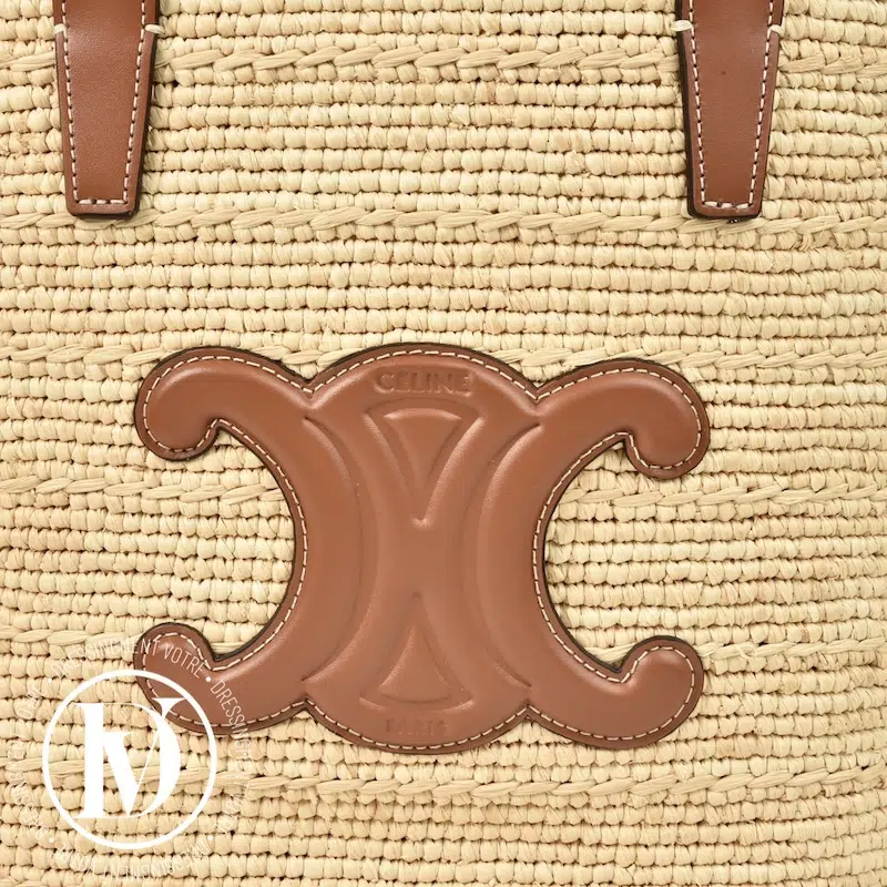 Panier Classic PM souple raphia et cuir - Céline Panier Classic PM souple raphia et cuir - Céline – Image 3