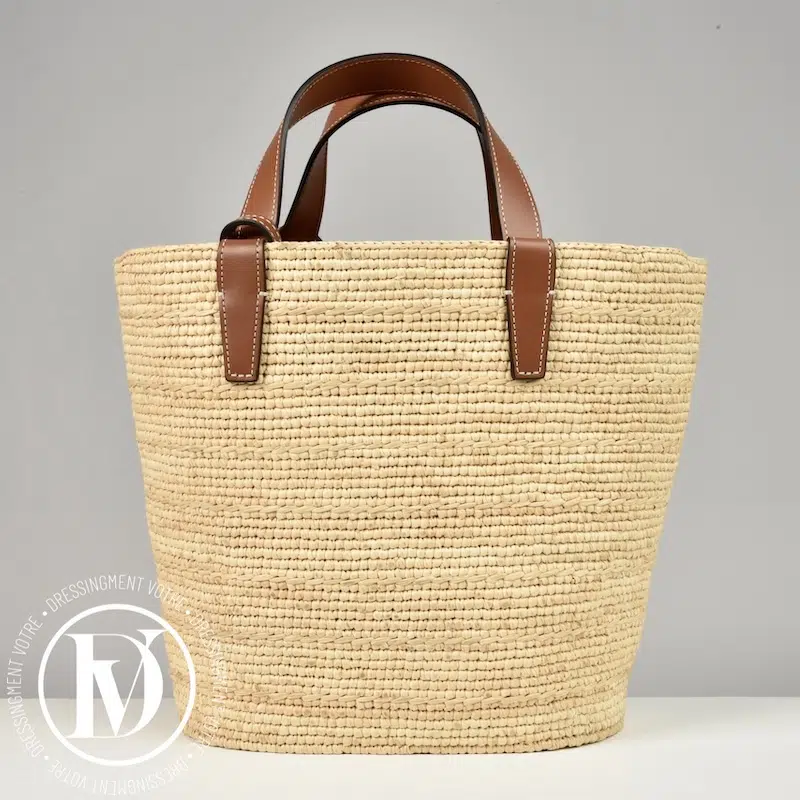 Panier Classic PM souple raphia et cuir - Céline Panier Classic PM souple raphia et cuir - Céline – Image 5