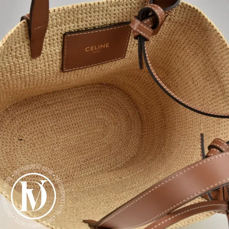 Panier Classic PM souple raphia et cuir - Céline Panier Classic PM souple raphia et cuir - Céline – Image 8