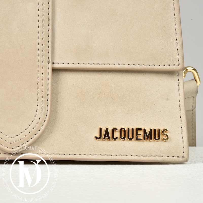 Sac Le Grand Bambino en suède beige - Jacquemus Sac Le Grand Bambino en suède beige - Jacquemus – Image 5