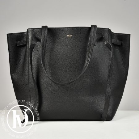 Cabas Phantom en cuir grainé noir - Céline