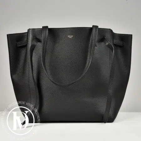 Cabas Phantom en cuir grainé noir - Céline