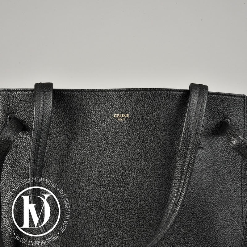 Cabas Phantom en cuir grainé noir - Céline Cabas Phantom en cuir grainé noir - Céline – Image 5