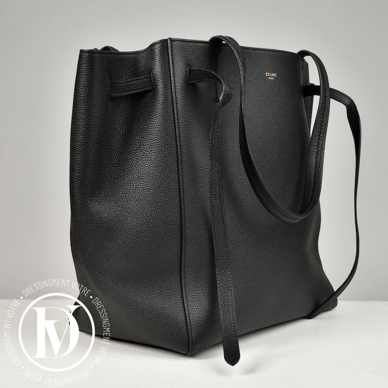 Cabas Phantom en cuir grainé noir - Céline Cabas Phantom en cuir grainé noir - Céline – Image 3