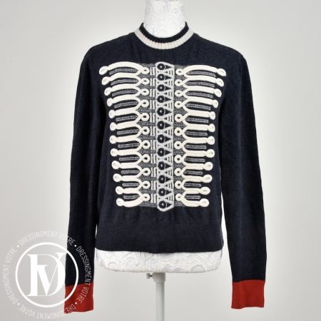 Pull Jacquard Brodé en cachemire t.40 - Hermès Dressingment Votre