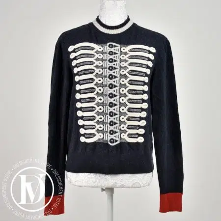 Pull Jacquard Brodé en cachemire t.40 - Hermès
