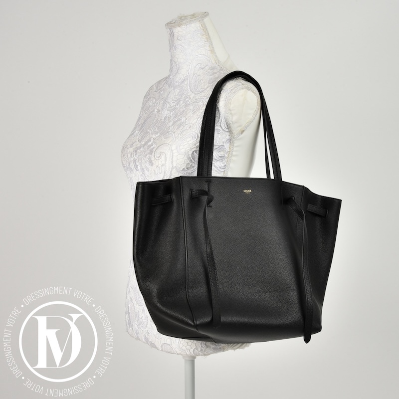 Cabas Phantom en cuir grainé noir - Céline Cabas Phantom en cuir grainé noir - Céline – Image 2