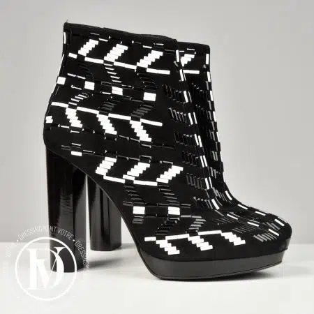 Bottines cuir de chèvre velours noir p.37,5 - Burberry