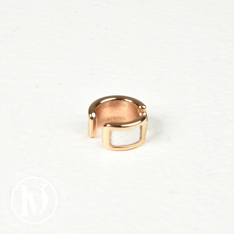 Bijou d'oreille Olympe PM blanc - Hermès Bijou d'oreille Olympe PM blanc - Hermès – Image 4