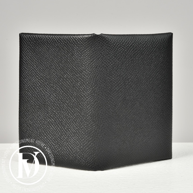 Porte-cartes Calvi Duo en cuir noir - Hermès Porte-cartes Calvi Duo en cuir noir - Hermès – Image 4