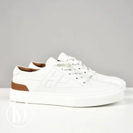 Sneakers Deep en cuir blanc p.37,5 - Hermès
