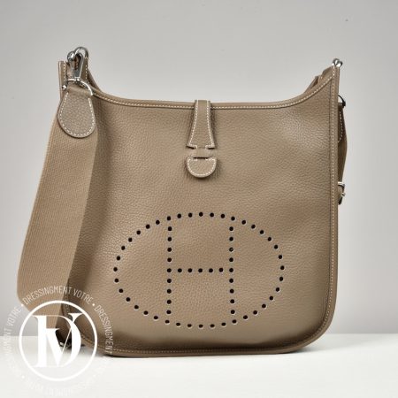 Sac Evelyne III 29 en cuir étoupe - Hermès
