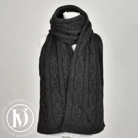 Écharpe Tri-Maillons en cachemire gris - Hermès