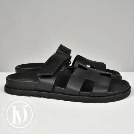Sandales Chypre en cuir noir p.37 - Hermès