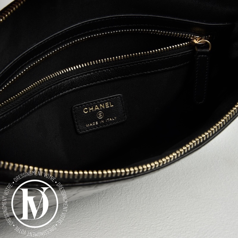 Pochette Mademoiselle Gabrielle effet croco noire - Chanel Pochette Mademoiselle Gabrielle effet croco noire - Chanel – Image 6