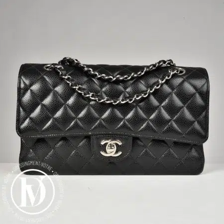 Accueil site seconde main de luxe,friperie de luxe,marque de luxe pas cher,seconde main vetement de luxe,friperie haut de gamme en ligne Sac Timeless médium cuir caviar noir - Chanel