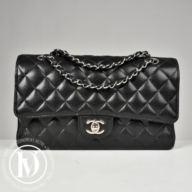 Sac Timeless médium cuir caviar noir - Chanel Sac Timeless médium cuir caviar noir - Chanel