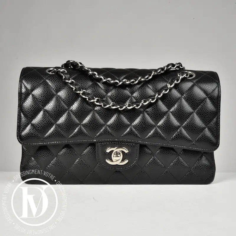Sac Timeless médium cuir caviar noir - Chanel Sac Timeless médium cuir caviar noir - Chanel