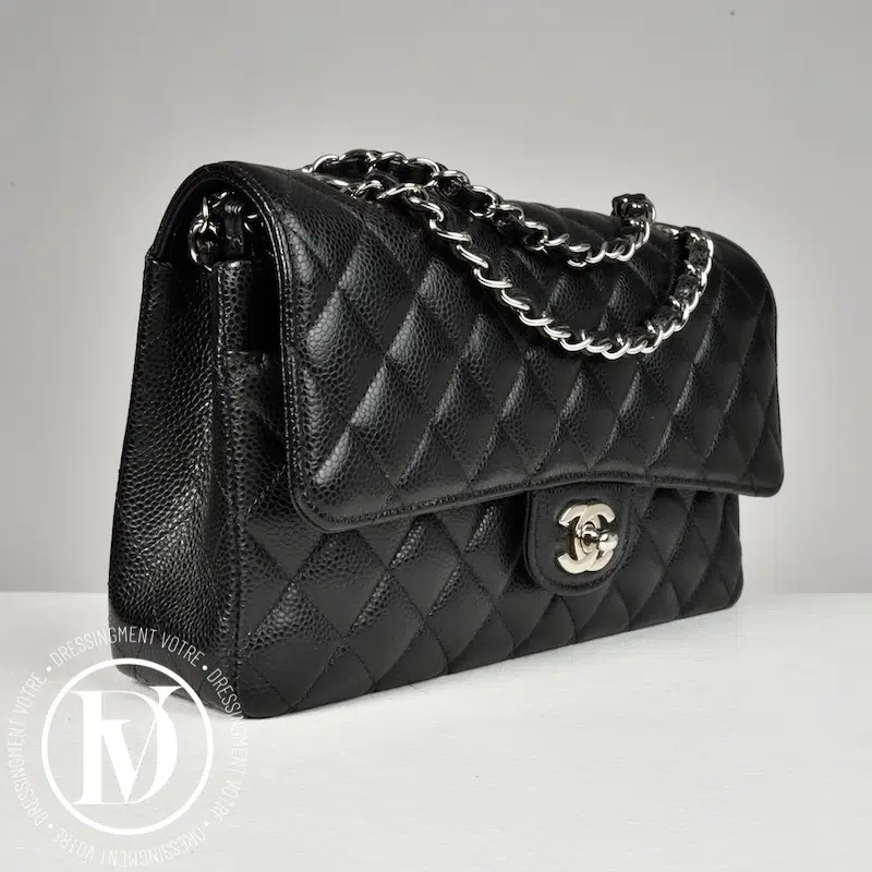 Sac Timeless médium cuir caviar noir - Chanel Sac Timeless médium cuir caviar noir - Chanel – Image 4