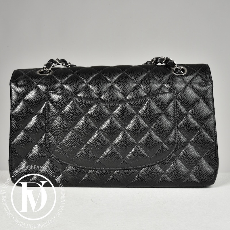 Sac Timeless médium cuir caviar noir - Chanel Sac Timeless médium cuir caviar noir - Chanel – Image 5