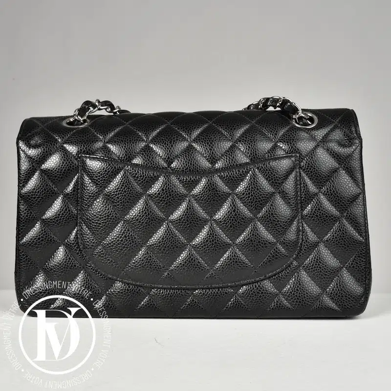 Sac Timeless médium cuir caviar noir - Chanel Sac Timeless médium cuir caviar noir - Chanel – Image 5